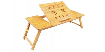 Eco-friendly Bamboo Made Laptop Cooler Desk IBW-BT006