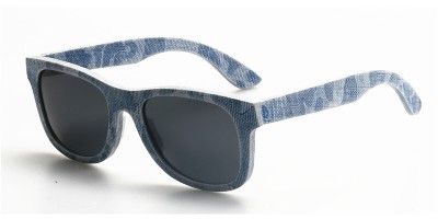 Classic Wayfar-er Style Laminated Denim Clothing Polarized Sunglasses IBD-003A