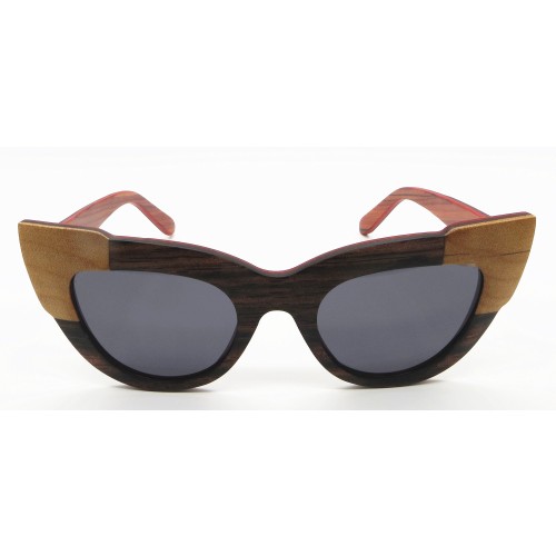 Ready Stocks Layers Cat Eye Design Wooden Sunglasses IBW-XB-008A