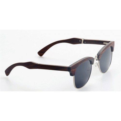 Nature Ebony Wood Made Fold-able Polarized Sunglasses IBW-GS004A