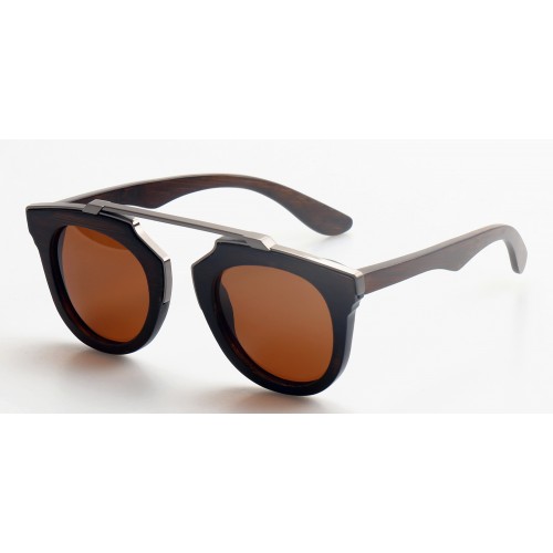 2019 Design Bamboo Metal Sunglasses Polarized IBW-GS001D