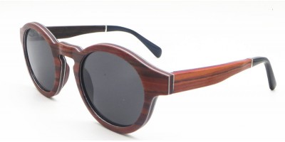 Layers Red Sandal Wood Sunglasses Laminated With Aluminum IBWA-XB-007E