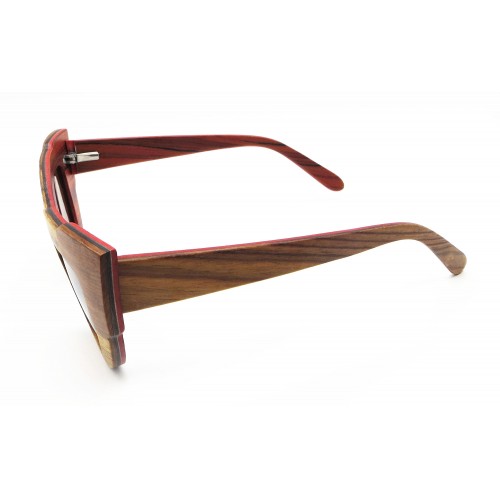 Ready Stocks Layers Cat Eye Design Wooden Sunglasses IBW-XB-008C
