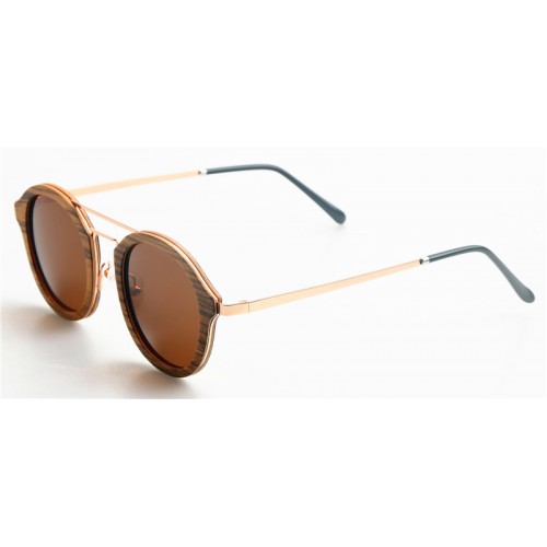 2018 Design Nature Zebra Wood Frame Gold Metal Legs Sunglasses IBW-GS003A