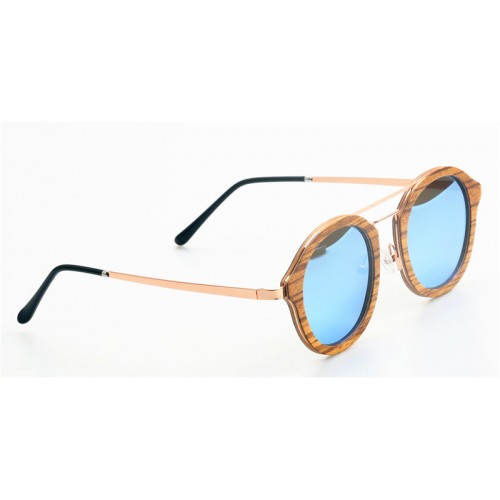 2018 Design Nature Zebra Wood Frame Gold Metal Legs Sunglasses IBW-GS003D