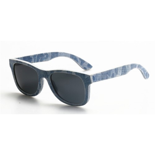 Classic Wayfar-er Style Laminated Denim Clothing Polarized Sunglasses IBW-003A